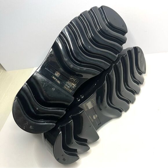 Free People High Street Low Top Slip On Lug Sole Rain Boot Black Size 10 - Picture 7 of 10